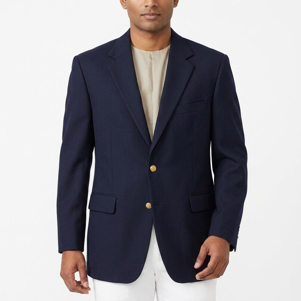 Bill Blass Menswear Daytons 100% Wool Made in USA Blue See Measurements